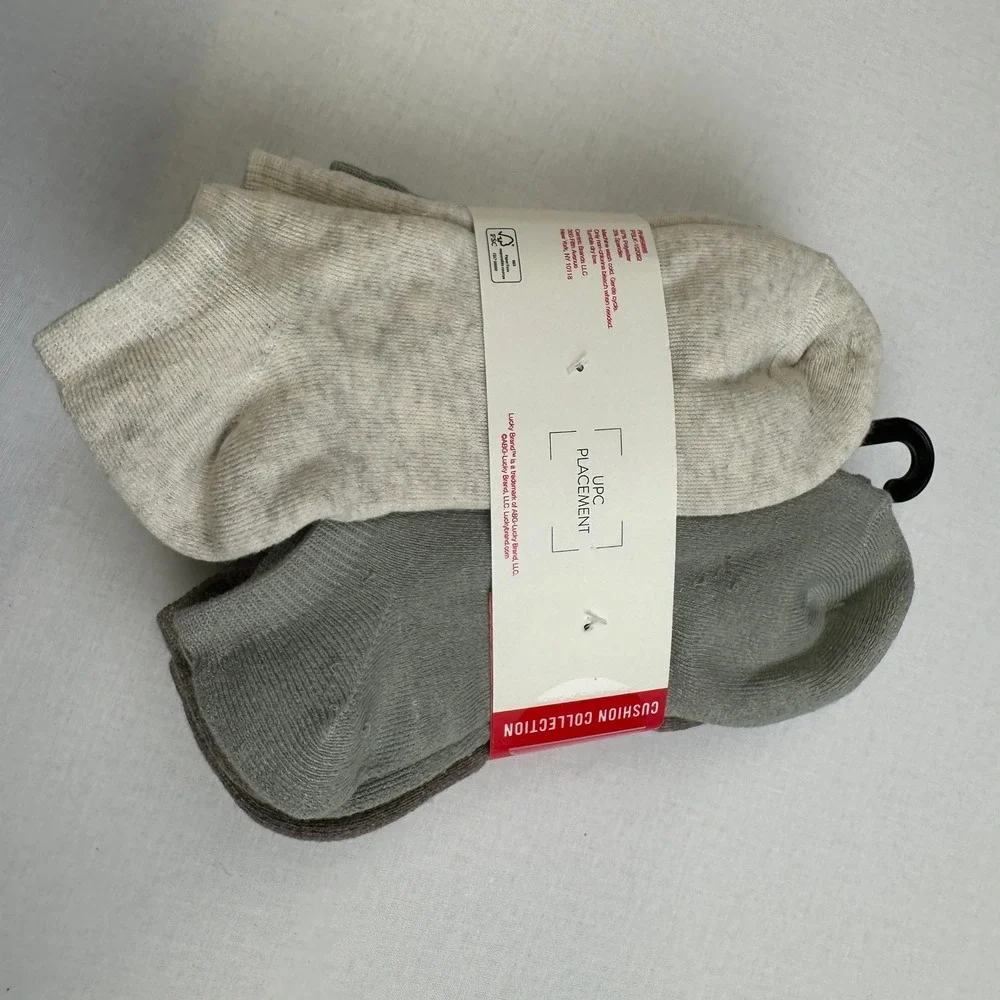 Lucky Brand No Show Socks 8‎ Pack Neutral Womens Size 4-10